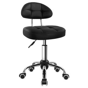 BFTOU Taburete giratorio minimalista cuadrado negro con rue…