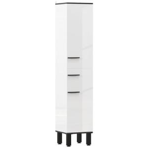 HOMCOM Columna de Baño Armario Alto de Baño con Cajón 2 Pue…