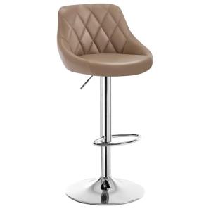 WOLTU 1x Taburete de Bar con Respaldo Cuero Sintético Tabur…