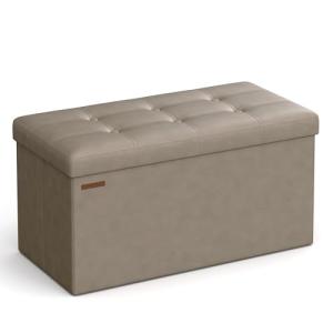 SONGMICS Puff Almacenaje, Baúl de Almacenaje Plegable, 38 x…