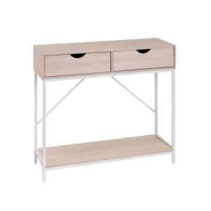 LOLAhome Consola para Recibididor Color Blanco con 2 Cajone…