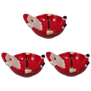 TOPBATHY 3 Piezas Cuenco de cerámica de Papá Noel tazas de…