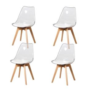 BenyLed Juego de 4 sillas de Comedor de Estilo escandinavo,…