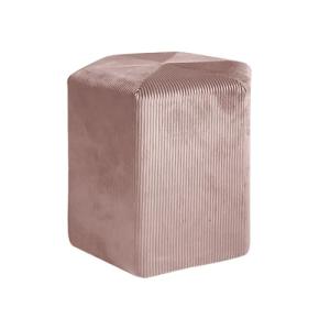 HOME DECO FACTORY Giulia - Puf Aterciopelado, Color Rosa