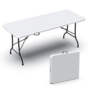 VOUNOT® Mesa Plegable Multifuncional 180 x 75 cm, Mesa de F…