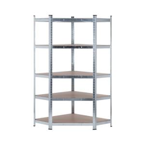 THINIA HOME - Estantería Modular Esquinera, Acero y MDF Ant…