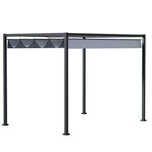 Outsunny Pérgola 4x3 m Cenador de Jardín Pabellón de Diseño…