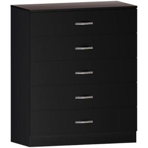 Vida Designs Home Discount Negro Pecho de cajones, 5 cajone…