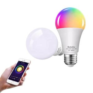Katalia Bombilla Inteligente E27 9W RGB WiFi Pack 2 Bombill…