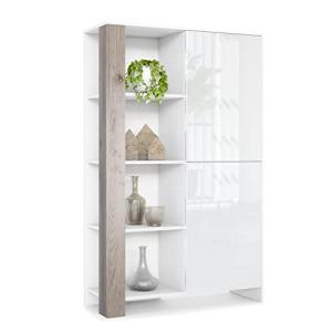 Vladon Canto highboard, Armario Alto con 2 Puertas y 8 Comp…