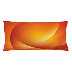 ABAKUHAUS Naranja Funda para Almohada, Suaves Líneas Colori…