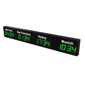 Reloj con husos horarios mundiales, reloj digital con múlti…