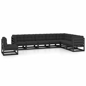 MOONAIRY Set de Muebles de jardín 8 pzas con Cojines, Muebl…