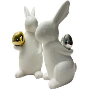 khevga Decoración de Pascua – Juego de 2 conejos decorativo…