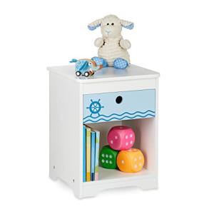 Relaxdays niños Mesita Infantil Marinero, Cajón, Compartime…