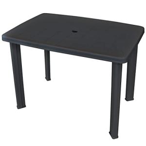 vidaXL Mesa Jardín 101x68x72 cm Gris Mueble Comedor Mobilia…