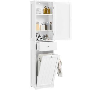 Yaheetech Armario de de Baño Alto Mueble Auxiliar de Baño 4…