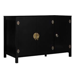 IDMarket Yang - Aparador bajo (110 cm, 3 puertas, madera, c…