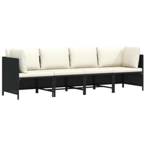 vidaXL Sofá de Jardín de 4 Plazas con Cojines Patio Terraza…