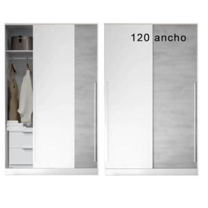 HABITMOBEL Armario Dormitorio con Cajonera 120cm Ancho Puer…