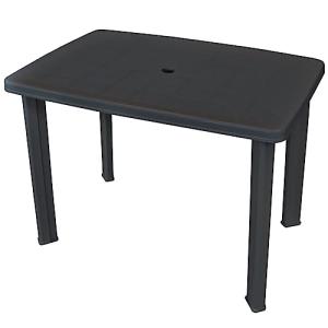 vidaXL Mesa Jardín 101x68x72 cm Gris Mueble Comedor Mobilia…