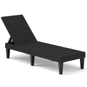 COSTWAY Tumbona Jardin Exterior, Tumbona Reclinable de 3 Po…