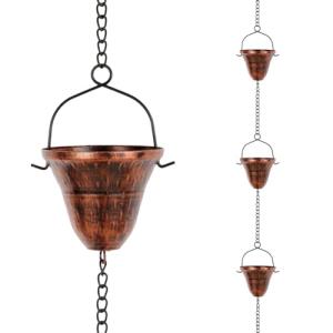 dreamysoul Cadenas de lluvia de cobre para exteriores, 10.4…