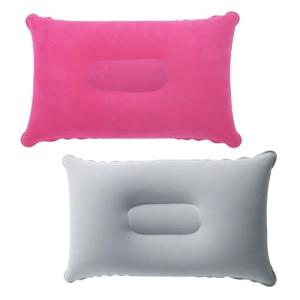 2 Piezas Almohadas Hinchables Rosa y Gris 38x24 cm, Almohad…