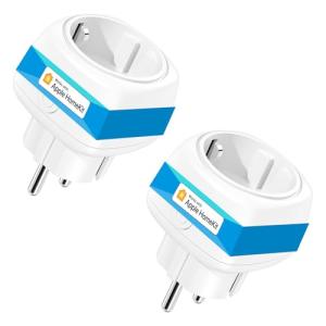 Meross Mini WiFi Enchufe Inteligente, Mini Enchufe WiFi Com…