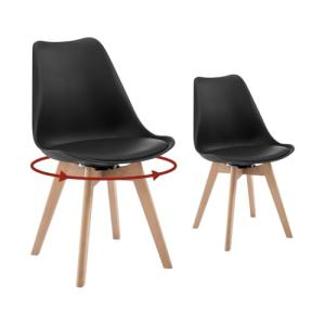 WOLTU Juego de 2 Sillas Comedor, Sillas Cocina Giratorias,…