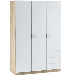 Habitdesign Armario Ropero 3 Puertas y 3 Cajones,121x180x52…