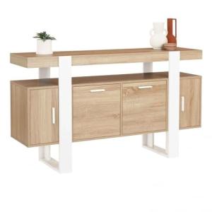 IDMarket Phoenix Phoenix - Aparador (140 cm, 4 puertas, mad…