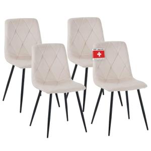Albatros Dora - Silla de comedor con funda de terciopelo, j…
