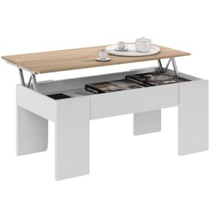 Mesa de Centro Elevable, Mesita de Salón o Comedor, Modelo…