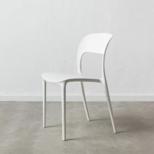 LOLAhome Silla de Comedor Blanca de Polipropileno de 43x43x…