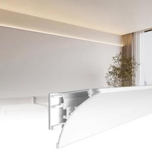 Zócalo LED de aluminio blanco de 1 m para iluminación indir…