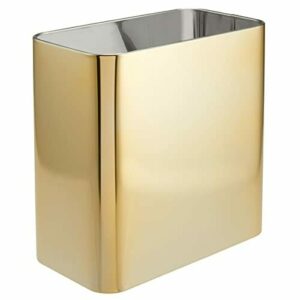 mDesign Papelera de oficina rectangular – Papelera metálica…