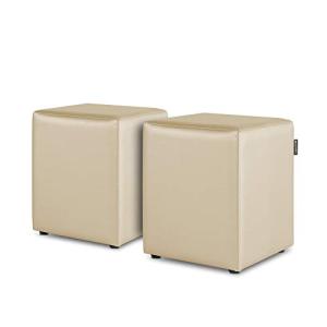 HAPPERS Puff Cubo Salón o Interior Pack 2 Crudo