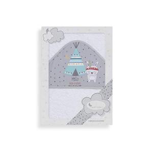 Interbaby 01202-18 - Capa de baño TIPI OSO blanco y gris, u…