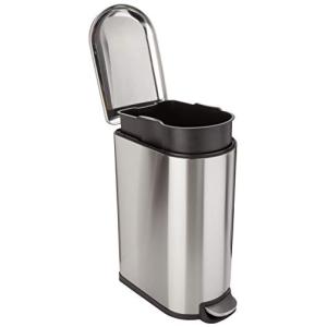 Amazon Basics Rectangular Soft-Close Trash Can for Narrow S…