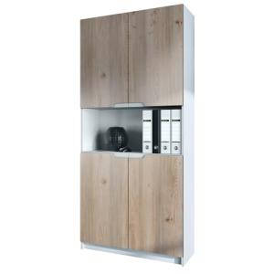 Vladon Armario Oficina Logan V2, Mueble Archivador con 5 Co…