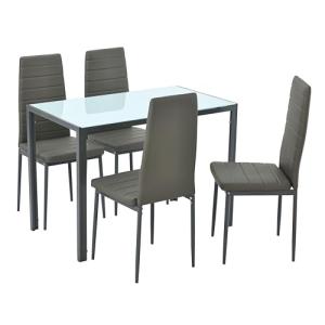 Noorsk Design Conjunto de Mesa de Cocina 105x60   4 sillas…
