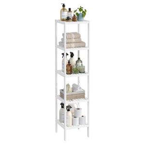 SONGMICS Estantería de Baño de 5 Niveles de bambú, Estanter…