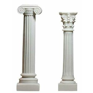 Juego de 2 columnas griegas de estilo iónico y corintio, pe…