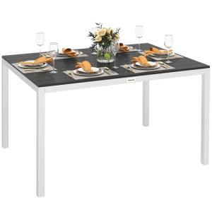Outsunny Mesa de Comedor de Jardín Rectangular Mesa de Terr…