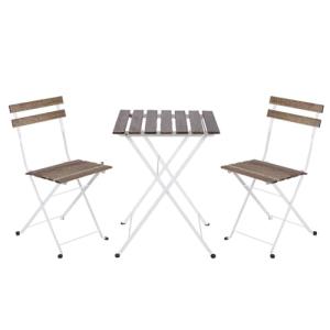 LOLAhome Set Muebles de Balcón Completo | Mesa y 2 Sillas P…