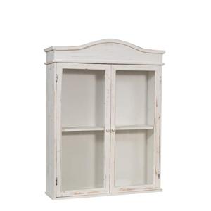 Vitrina de Madera Maciza Blanca 84 x 64 x 17 cm | Armario d…