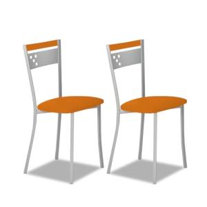 ASTIMESA SCCABNA Dos sillas de Cocina, Metal, Naranja, Altu…