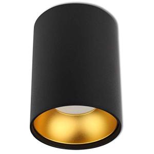 LED luz de superficie redonda Negro - oro 9 vatios blanco n…