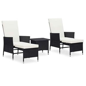 MOONAIRY Set de Muebles de jardín 3 pzas y Cojines, Set De…